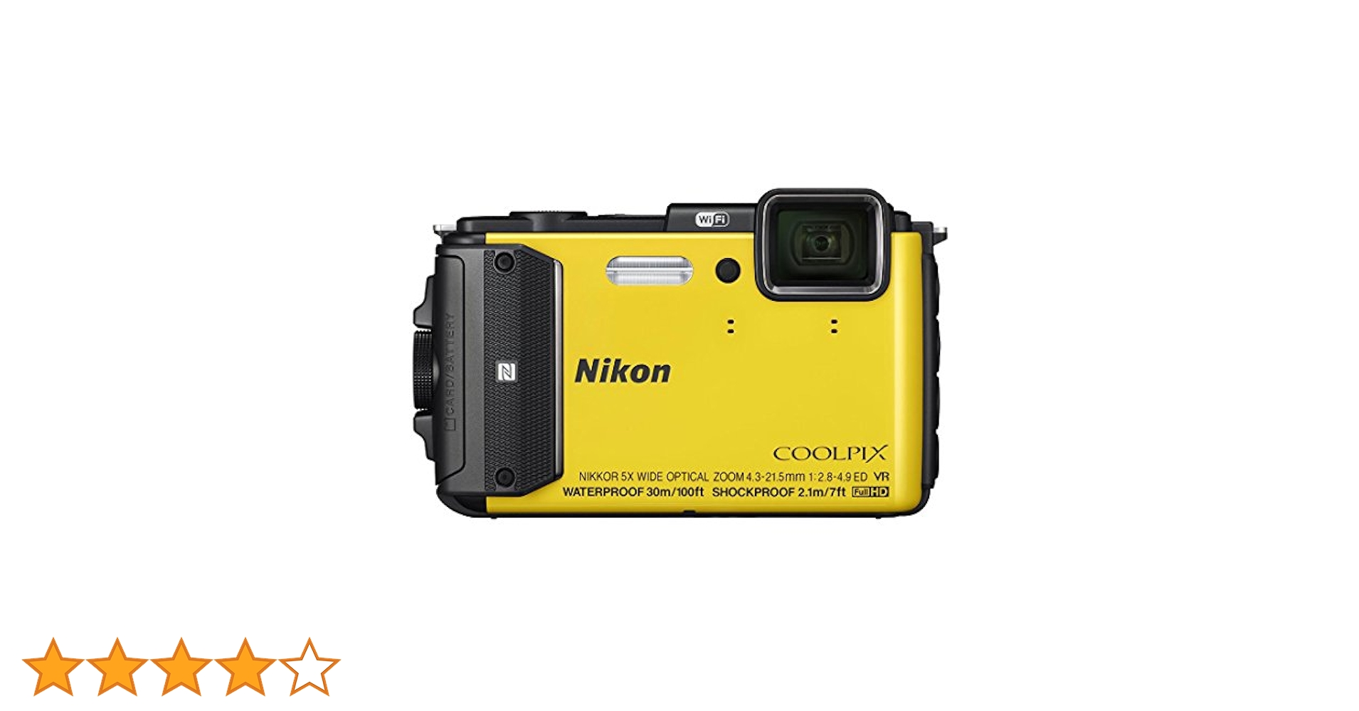 Nikon COOLPIX AW130 Waterproof Digital Camera with Built-in